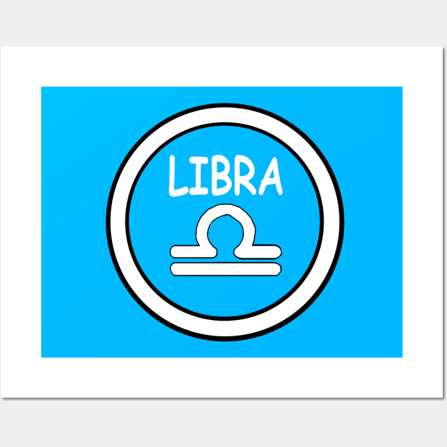 Libra, white circle, transparent background Wall Art by kensor